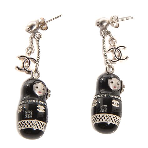 chanel matryoshka earrings|Chanel clip on earrings.